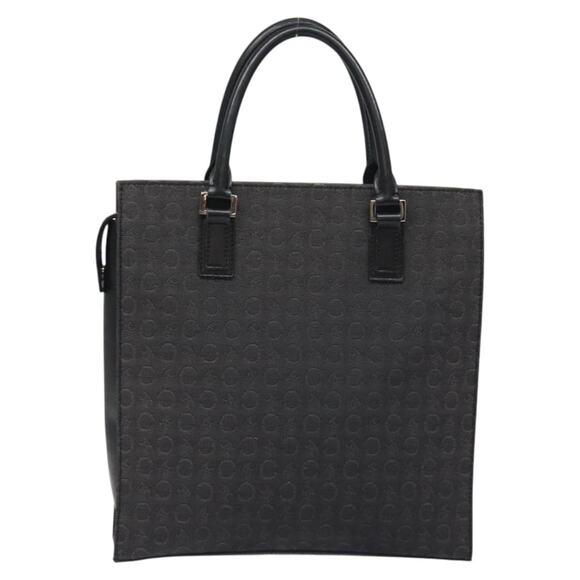 CELINE C Macadam Canvas Hand Bag Gray Silver - Picture 3 of 12